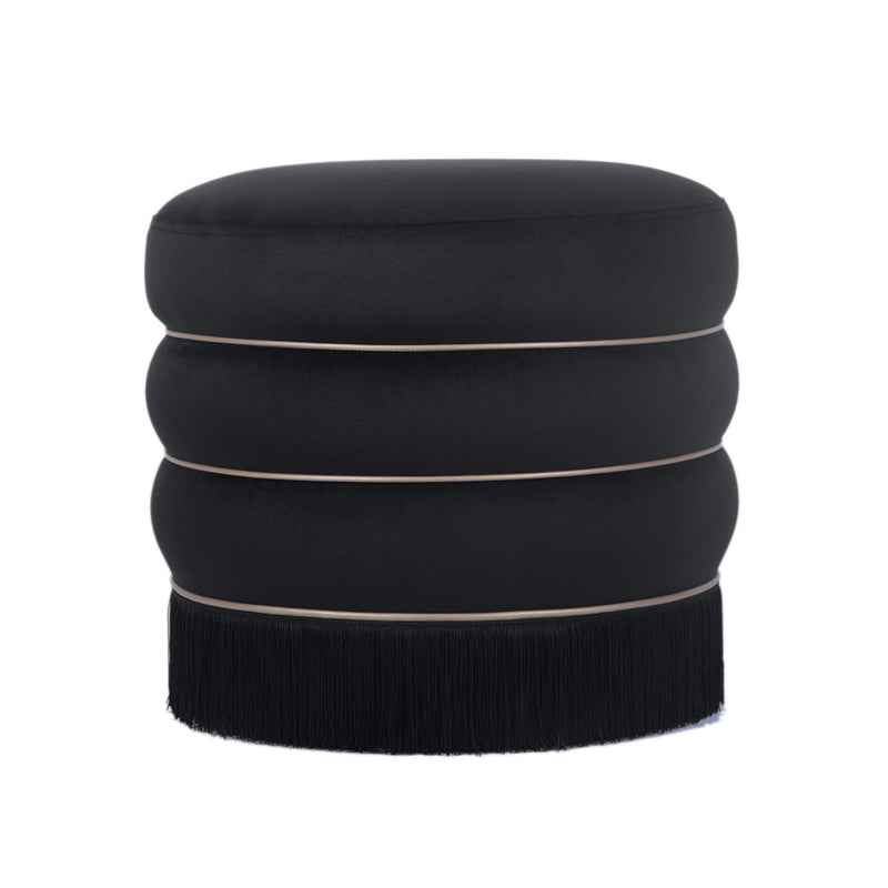 Lakka - Velvet Ottoman - R&R Furniture Gallery (Fountain Valley, CA)