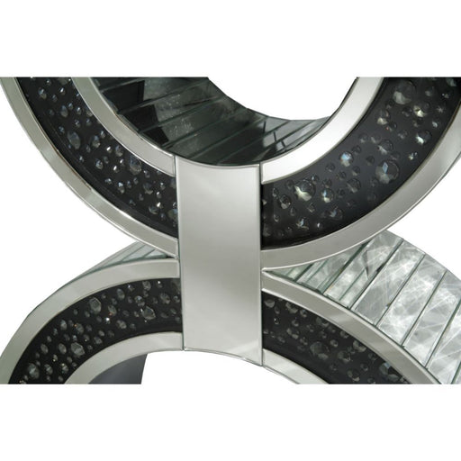 Nysa - Console Table With Faux Crystals - Mirrored - R&R Furniture Gallery (Fountain Valley, CA)