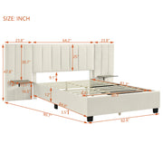 Upholstered Platform Bed With Big Headboard - R&R Furniture Gallery (Fountain Valley, CA)