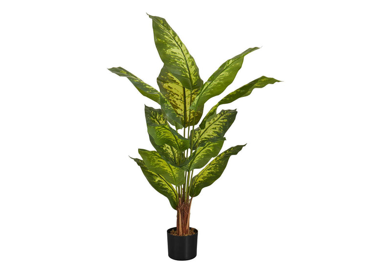 47" Tall, Artificial Plant, Evergreen Tree, Indoor, Faux, Fake, Floor, Greenery, Potted, Real Touch, Decorative - Green / Black - R&R Furniture Gallery (Fountain Valley, CA)