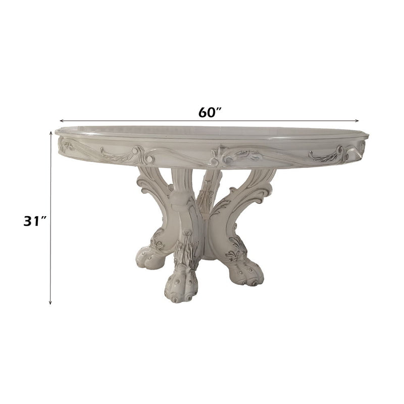 Dresden - Round Dining Table - Bone White - R&R Furniture Gallery (Fountain Valley, CA)