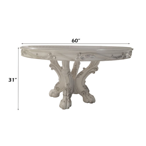 Dresden - Round Dining Table - Bone White - R&R Furniture Gallery (Fountain Valley, CA)