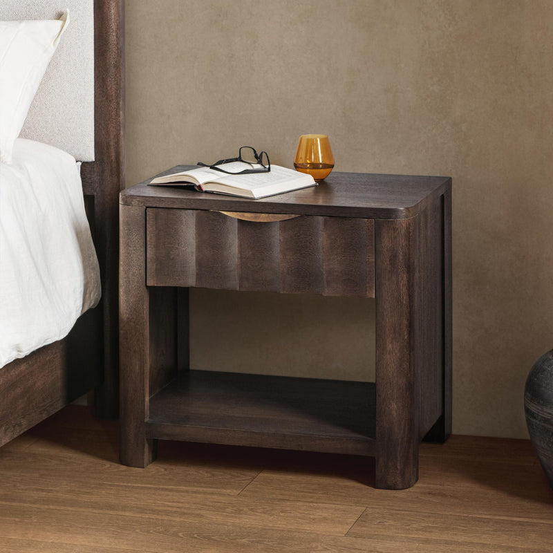 Baylee - 1 Drawer Nightstand - Cocoa Brown - R&R Furniture Gallery (Fountain Valley, CA)