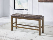 Urbinforte - Double Counter Height Upholstered Bench - Light Brown - R&R Furniture Gallery (Fountain Valley, CA)