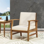 Noble House Perla contemporary club arm chair with water-resistant cushion, featuring a stylish design and plush upholstery.