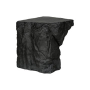 Black 8th Street accent table for indoor and outdoor use, featuring a sleek modern design with a sturdy surface.
