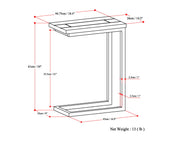 Skyler - Handcrafted C Side Table - R&R Furniture Gallery (Fountain Valley, CA)