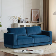 Modern Square Arm Sofa With Soft Fabric Upholstery, Deep Cushions - R&R Furniture Gallery (Fountain Valley, CA)