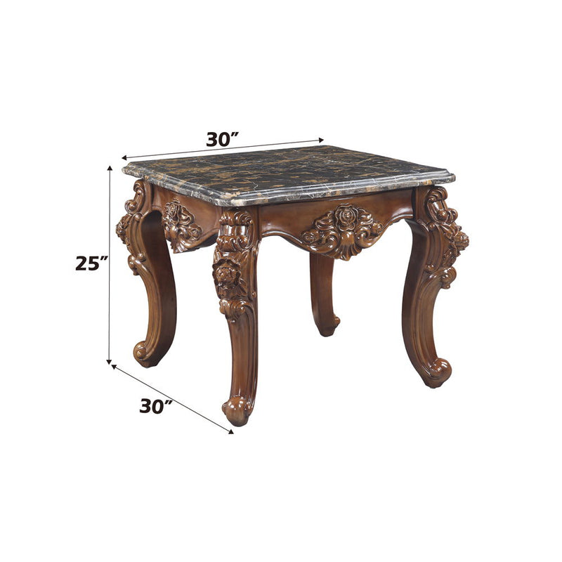 Forsythia - End Table - Marble Top & Walnut - R&R Furniture Gallery (Fountain Valley, CA)