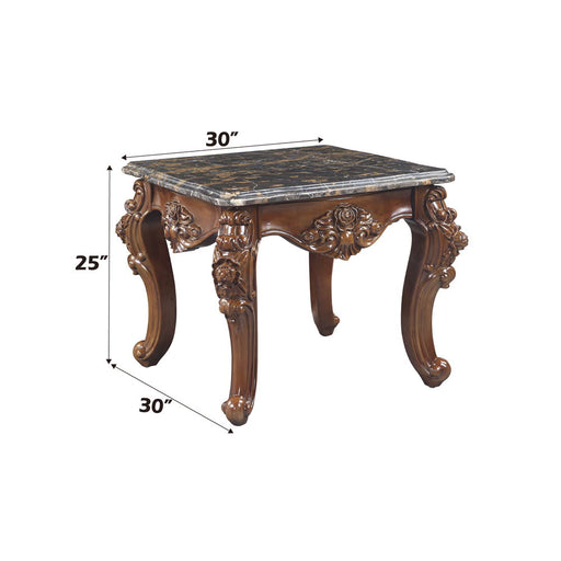 Forsythia - End Table - Marble Top & Walnut - R&R Furniture Gallery (Fountain Valley, CA)