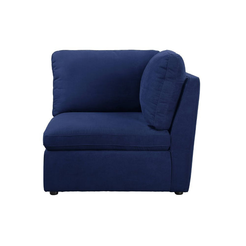 Crosby - Modular Wedge - Blue Fabric - R&R Furniture Gallery (Fountain Valley, CA)