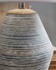 Lawrock - Terracotta Table Lamp - Antique Blue - R&R Furniture Gallery (Fountain Valley, CA)