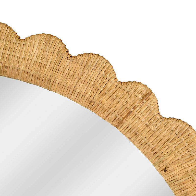 Bama - Rattan Arched Wall Mirror - Natural - R&R Furniture Gallery (Fountain Valley, CA)