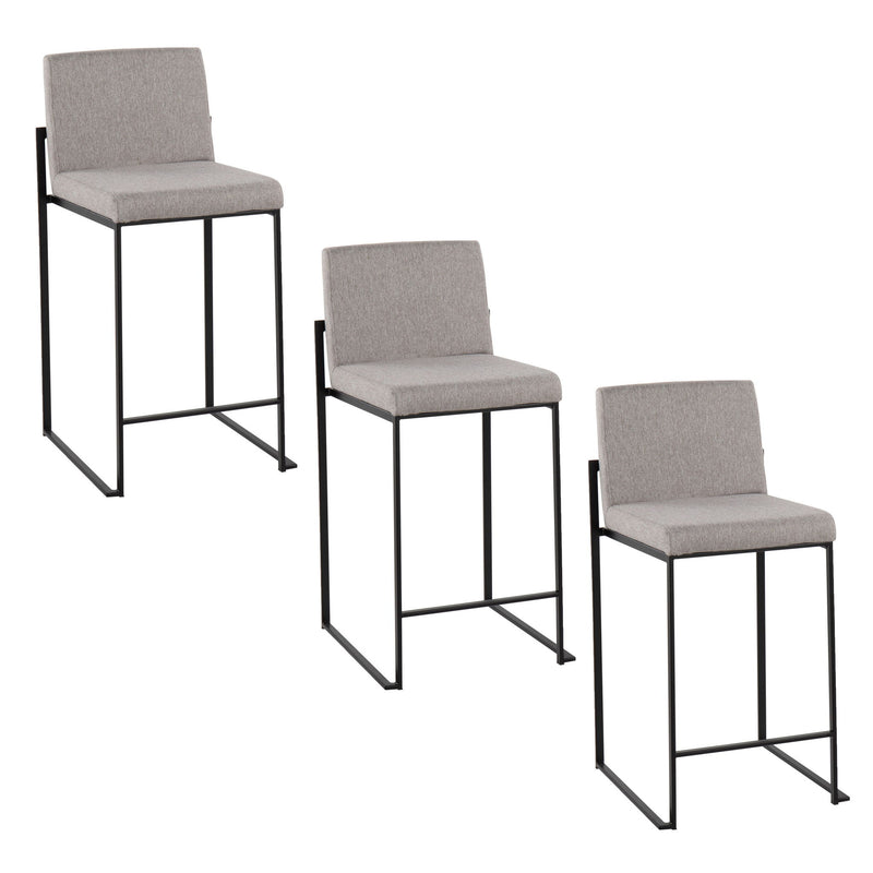 Lumi Source Fuji modern high back counter stool with sleek design and contemporary style, perfect for kitchen or bar seating.