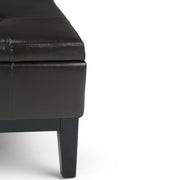 Dover - Square Coffee Table Storage Ottoman - Tanners Brown - R&R Furniture Gallery (Fountain Valley, CA)