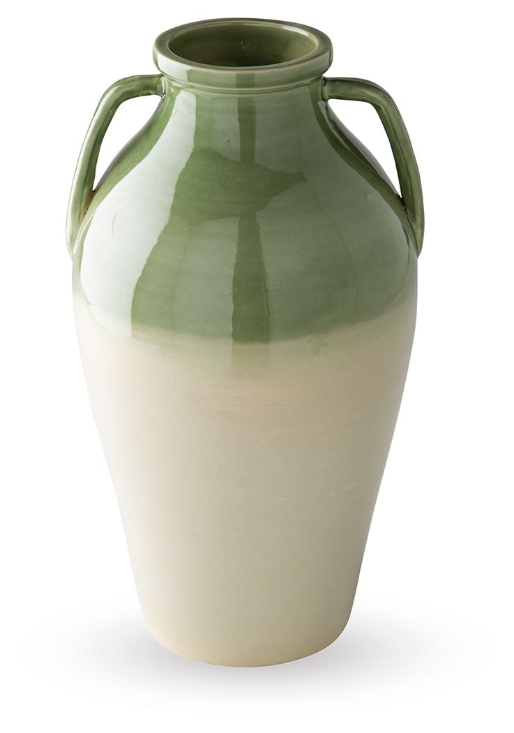 Andorbury - Vase - Green / Beige - R&R Furniture Gallery (Fountain Valley, CA)