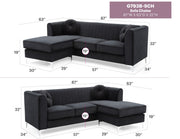 Delray - Micro Suede Sofa Chaise - R&R Furniture Gallery (Fountain Valley, CA)