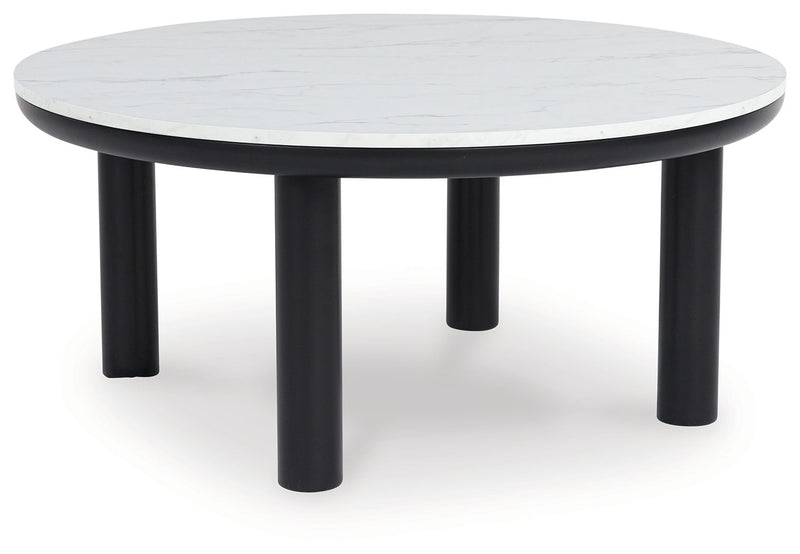 Xandrum - Occasional Table Set (Set of 3) - Black / White - R&R Furniture Gallery (Fountain Valley, CA)