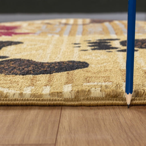 Nature's Nest - 5'3" X 7'3" Polypropylene, Lodge Area Rug - Multi / Beige - R&R Furniture Gallery (Fountain Valley, CA)