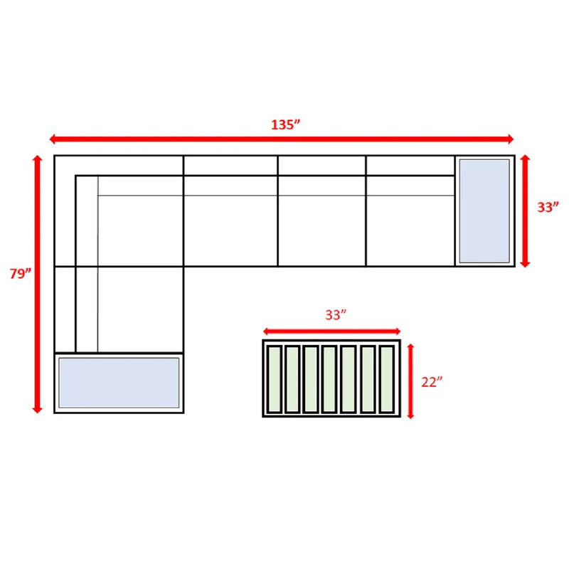 Stylish Entertainment Sectional Set, Outdoor Living - R&R Furniture Gallery (Fountain Valley, CA)