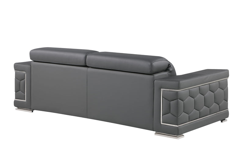 296 - Leather Sofa - R&R Furniture Gallery (Fountain Valley, CA)