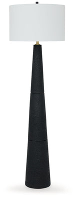 Hallburg - Poly Floor Lamp - Black - R&R Furniture Gallery (Fountain Valley, CA)