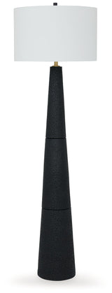 Hallburg - Poly Floor Lamp - Black - R&R Furniture Gallery (Fountain Valley, CA)