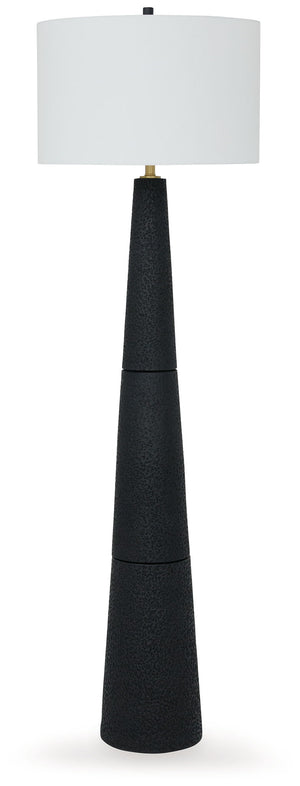 Hallburg - Poly Floor Lamp - Black - R&R Furniture Gallery (Fountain Valley, CA)