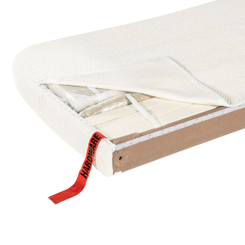Roman - Curved Headboard Upholstered Platform Bed - R&R Furniture Gallery (Fountain Valley, CA)