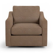 Classic Home Aspen swivel chair with a plush upholstered seat and wooden base, showcasing a modern and comfortable design.
