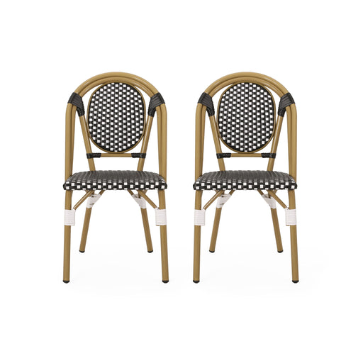 Outdoor Rattan And Aluminum French Bistro Chair Set - R&R Furniture Gallery (Fountain Valley, CA)