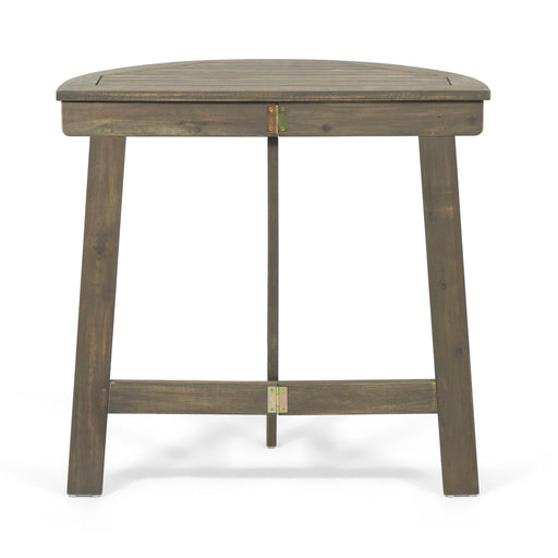 Outdoor Half Round Folding Acacia Wood Bistro Table - R&R Furniture Gallery (Fountain Valley, CA)