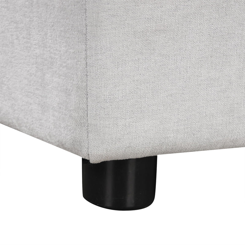 Noble House stationary sectional sofa with upholstered cushions and reversible armrests, ideal for modern living room seating.