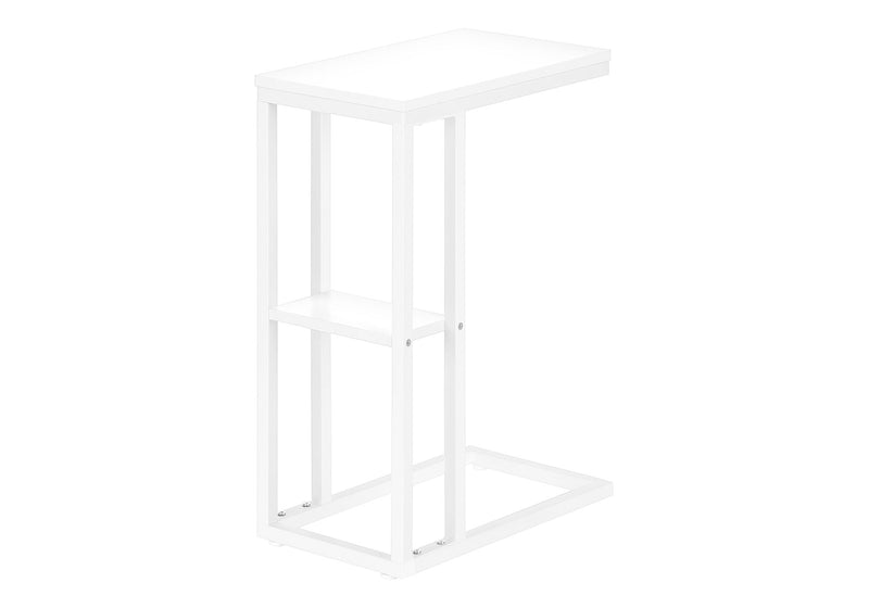 Accent Table, C - Shaped, Marble Look Contemporary & Modern Convenient Design - R&R Furniture Gallery (Fountain Valley, CA)