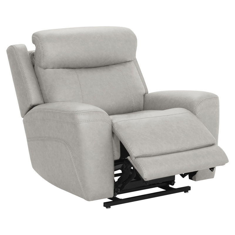 Parker Living Callahan power lift recliner with heat and massage, featuring plush upholstery and a sturdy lift mechanism.