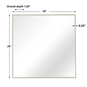 Uttermost Alexo square wall mirror with sleek frame, reflecting modern home decor style.