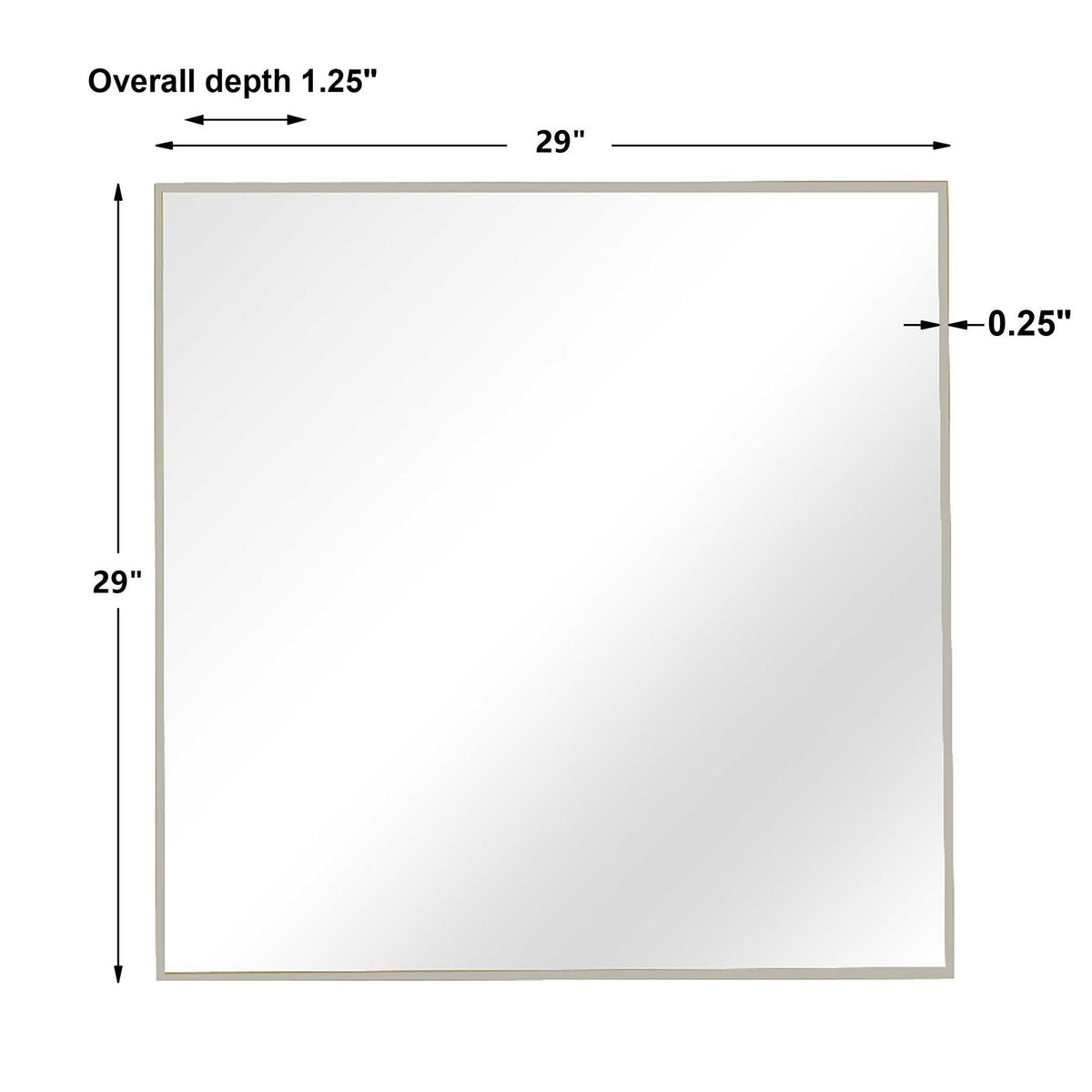 Uttermost Alexo square wall mirror with sleek frame, reflecting modern home decor style.