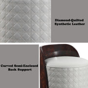 Jamonica - Vanity Stool - Gray & Dark Brown - R&R Furniture Gallery (Fountain Valley, CA)