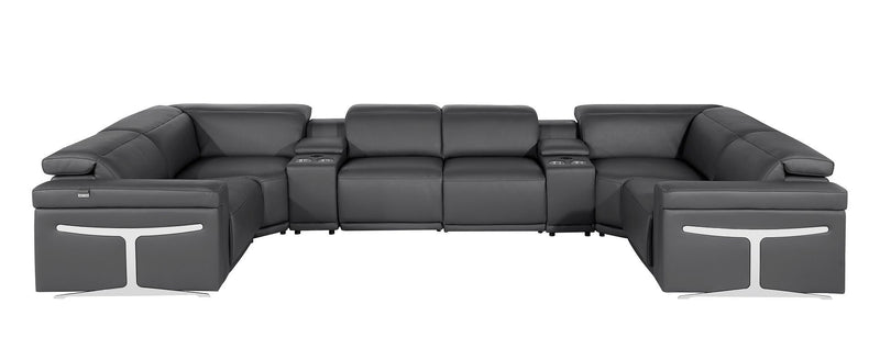 1126 - 8-Piece U-Shaped Sectional Sofa In With 4 Power Recliners & Power Headrest