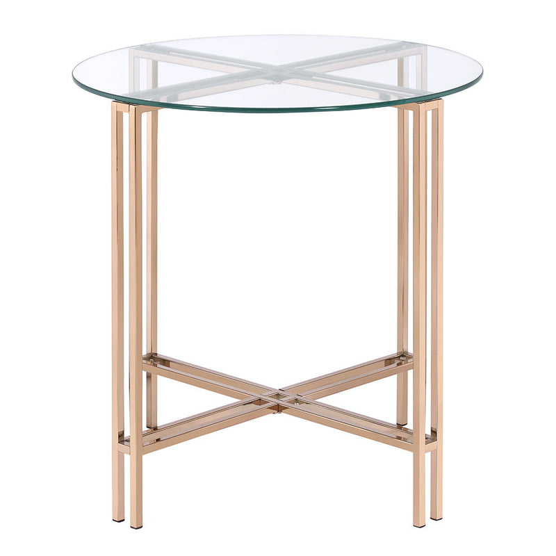 Veises - End Table - Champagne - R&R Furniture Gallery (Fountain Valley, CA)