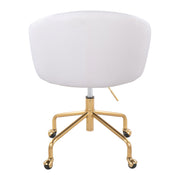 Lumi Source Claire contemporary glam desk chair with stylish design and chrome base, perfect for modern office settings.