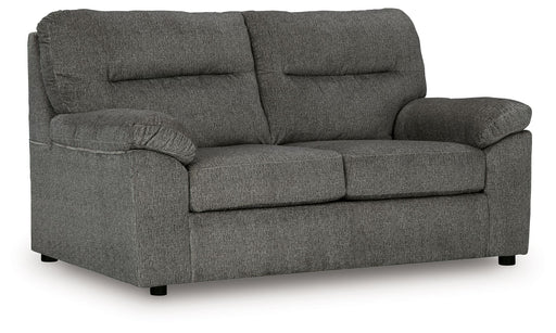 Mineral-colored Bindura stationary loveseat by Signature Design by Ashley® with plush cushions and modern style.