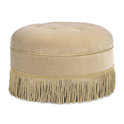 Yolanda - Round Upholstered Accent Ottoman - R&R Furniture Gallery (Fountain Valley, CA)