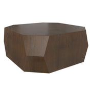Eisley - Coffee Table With Geometric Design, - Walnut - R&R Furniture Gallery (Fountain Valley, CA)