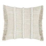 Natural-colored Lucera 22x22 inch accent pillow by Classic Home, showcasing soft fabric and stylish design for home decor.
