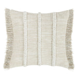 Natural-colored Lucera 22x22 inch accent pillow by Classic Home, showcasing soft fabric and stylish design for home decor.