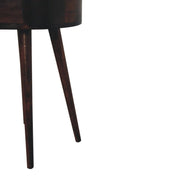 Circular Shaped Bedside Table - Walnut - R&R Furniture Gallery (Fountain Valley, CA)