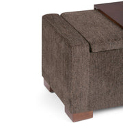 Bretton - Lift Top Storage Ottoman - Deep Umber Brown - R&R Furniture Gallery (Fountain Valley, CA)