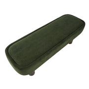 Indoor upholstered dining bench by Noble House with plush fabric and wooden legs, ideal for kitchen or dining room seating.