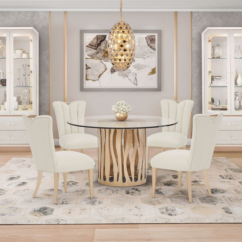 Michael Amini Lighting - Pendant 14-Light Oblong Crystal Chandelier - Gold